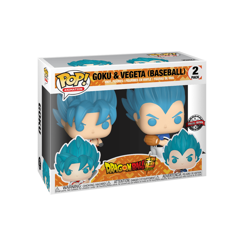 Funko Pop! Animation: Dragonball Super -Goku & Vegeta (Baseball) 2 Pack Box Lunch Exc