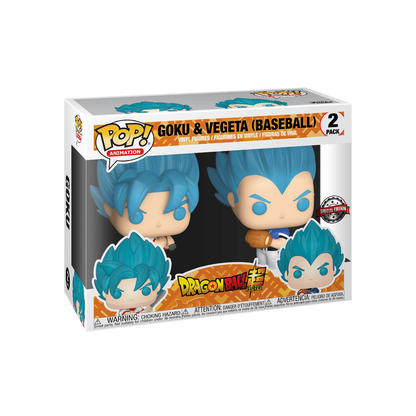 Funko Pop! Animation: Dragonball Super -Goku & Vegeta (Baseball) 2 Pack Box Lunch Exc