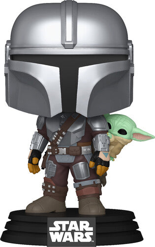 Funko POP! SW: The Mandalorian with Grogu, On Back #818