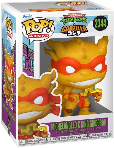 Funko POP! Animation: Godzilla x Teenage Mutant Ninja Turtles - Michelangelo x King Ghidorah (TMNT) #2344