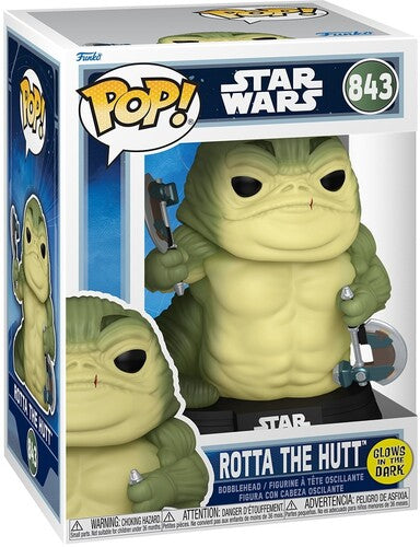 Funko POP! Star Wars: Mandalorian & Grogu - Rotta the Hutt (Glow-in-the-Dark) #843