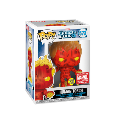 Funko Pop! Marvel: Fantastic 4: Human Torch #572 Exclusive GITD