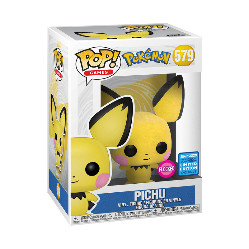 Funko Pop! Games: Pokemon Pichu #579 Flocked 2020 WC LTD Edition