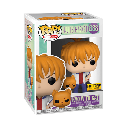 Funko Pop! Animation: Fruits Basket: Kyo with Cat #888 - Hot Topic Exclusive