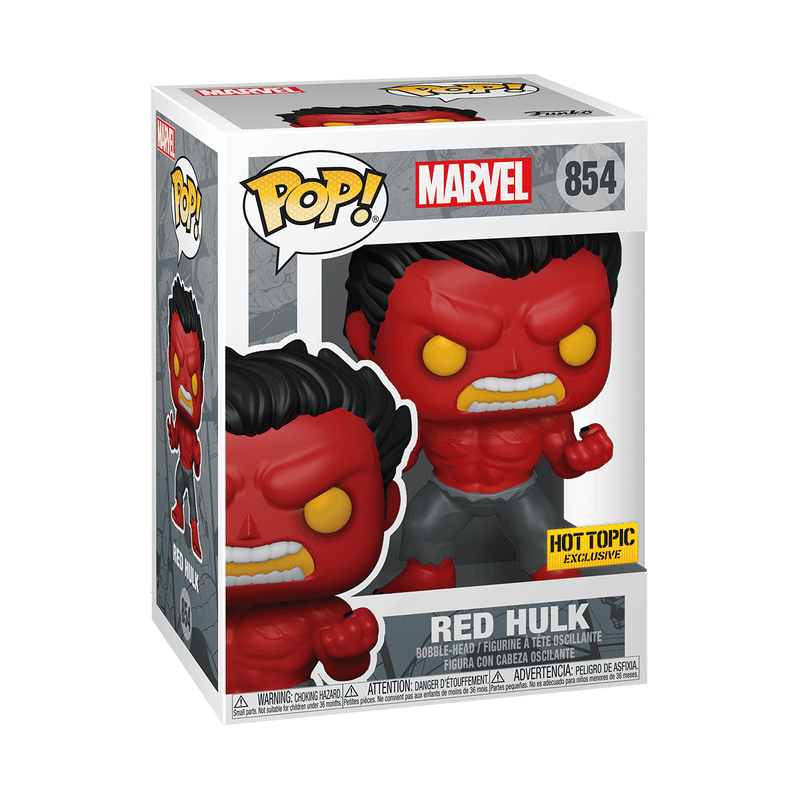 Funko Pop! Marvel: Red Hulk #854 - Hot Topic Exclusive