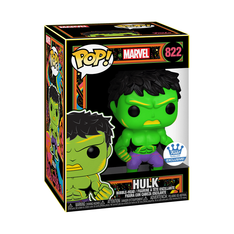 Funko Pop! Marvel: Hulk #822 (Blacklight) Funko Exclusive