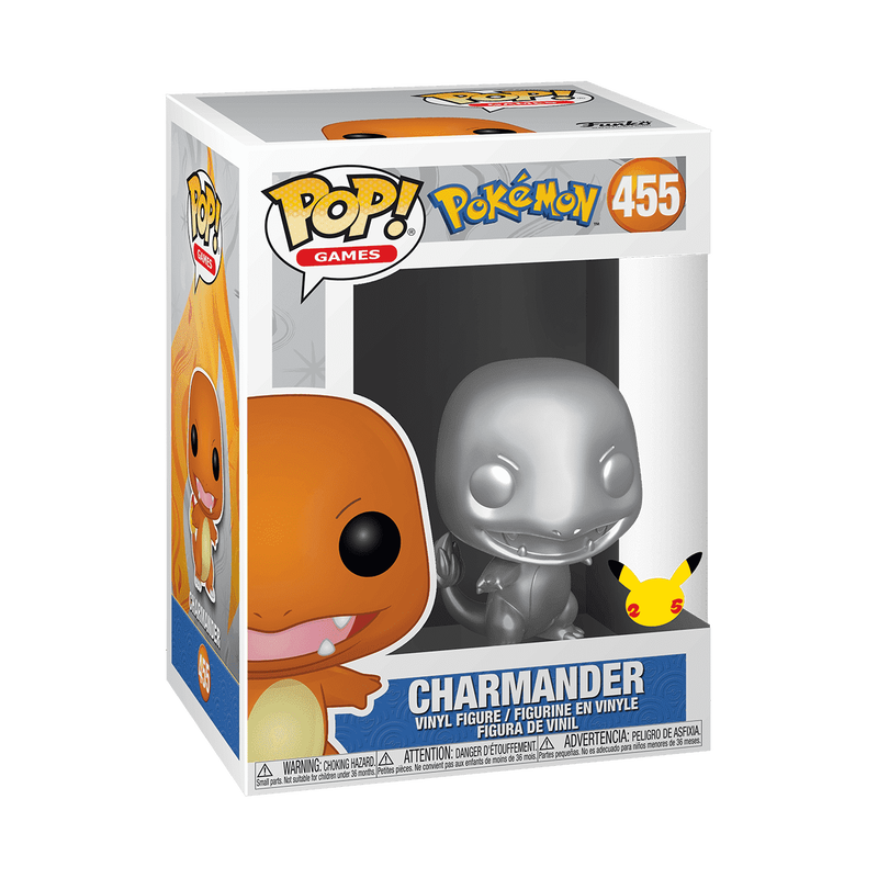 Funko Pop! Games: Pokemon -  Silver Metallic - Charmander #455