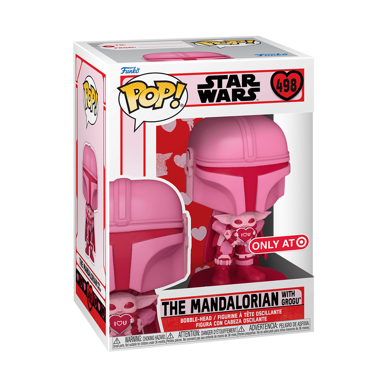 Funko Pop! Star Wars - The Mandalorian with Grogu (Pink) Target (Exclusive) #498