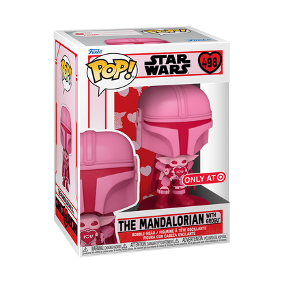 Funko Pop! Star Wars - The Mandalorian with Grogu (Pink) Target (Exclusive) #498