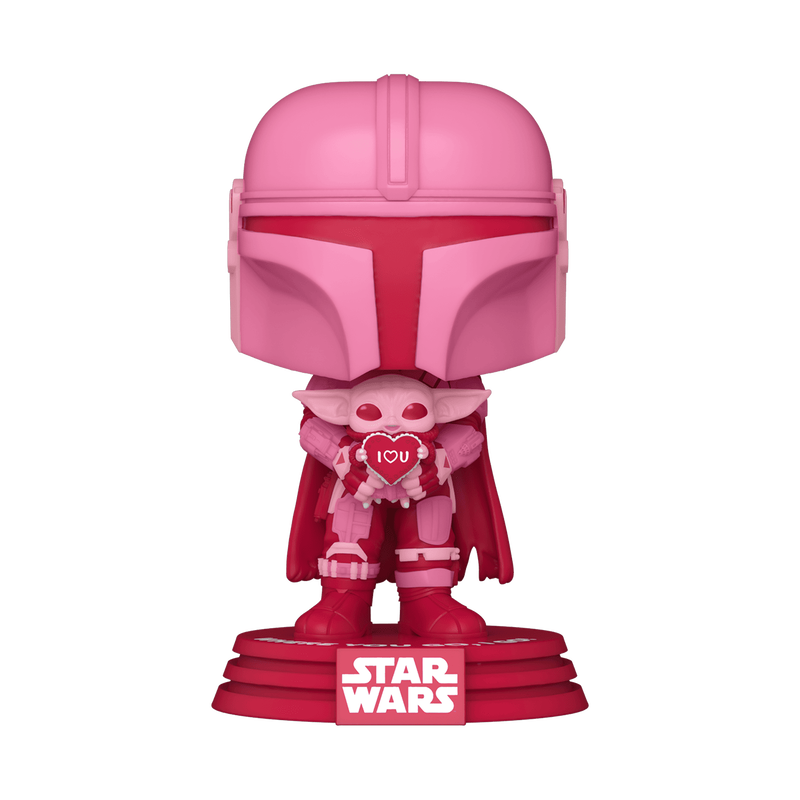 Funko Pop! Star Wars - The Mandalorian with Grogu (Pink) Target (Exclusive) #498