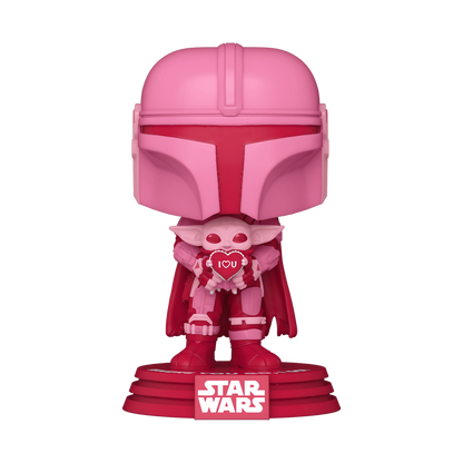 Funko Pop! Star Wars - The Mandalorian with Grogu (Pink) Target (Exclusive) #498