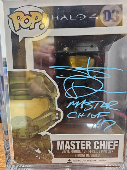 Pop! Halo 4 #3 Master Chief Signed By Steve Downes