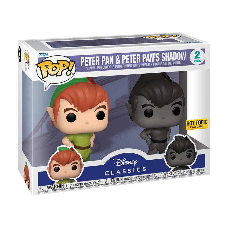 Funko Pop! Disney - Peter Pan & Peter Pan's Shadow 2-Pack - Hot Topic Exclusive