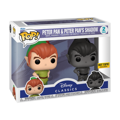 Funko Pop! Disney - Peter Pan & Peter Pan's Shadow 2-Pack - Hot Topic Exclusive