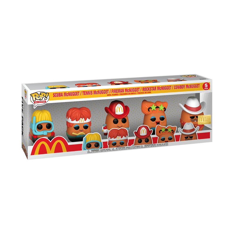 Funko Pop! 5 Pack: McDonald's McNuggets: Scuba/Tennis/Fireman/Rockstar/Cowboy - McDonalds Exclusive