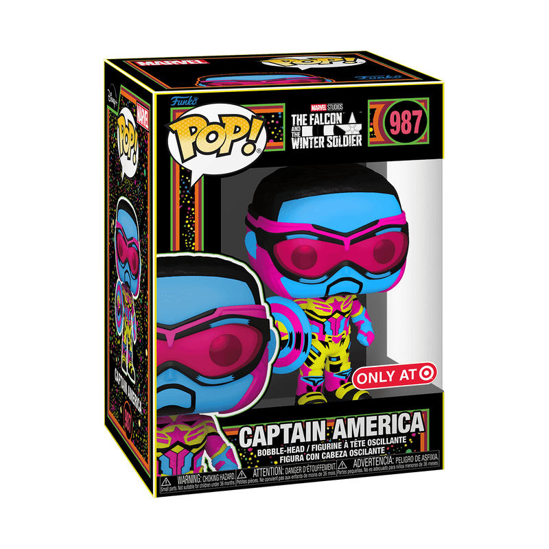 Funko PoP! Neon Falcon Captain America #987 (Blacklight)
