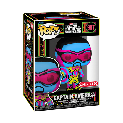 Funko PoP! Neon Falcon Captain America #987 (Blacklight)