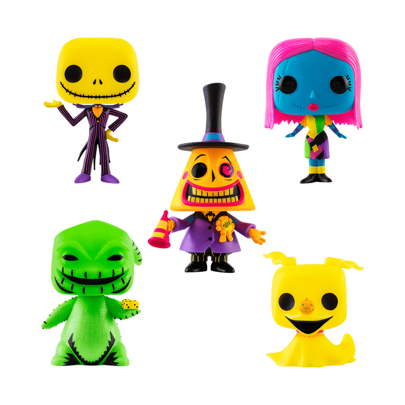 Funko Pop! 5 Pack: Nightmare Before Christmas: Jack Skellington/Mayor/Ppgie Boogie/Sally/Zero - GITD - Walmart Exc
