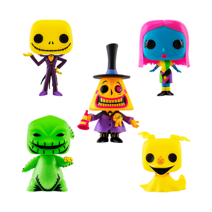 Funko Pop! 5 Pack: Nightmare Before Christmas: Jack Skellington/Mayor/Ppgie Boogie/Sally/Zero - GITD - Walmart Exc