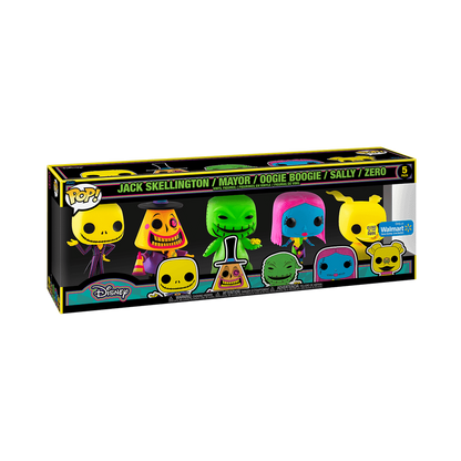 Funko Pop! 5 Pack: Nightmare Before Christmas: Jack Skellington/Mayor/Ppgie Boogie/Sally/Zero - GITD - Walmart Exc
