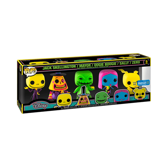 Funko Pop! 5 Pack: Nightmare Before Christmas: Jack Skellington/Mayor/Ppgie Boogie/Sally/Zero - GITD - Walmart Exc