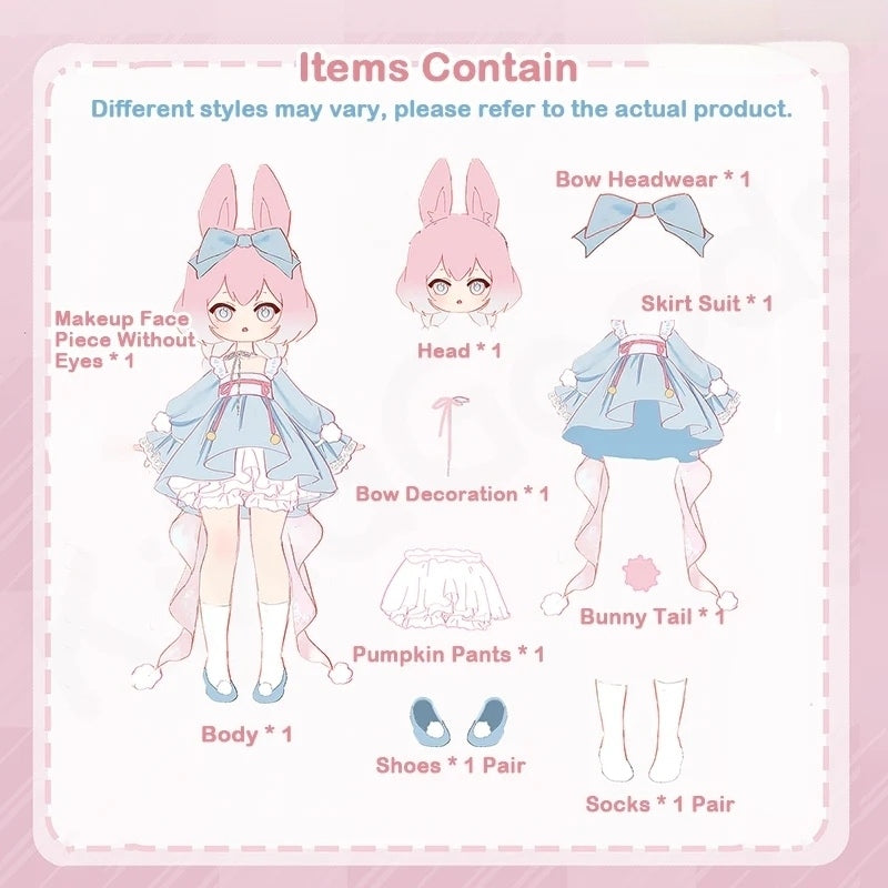 Moon Jumping Time Bunny Series 1/12 Action Figure BJD Blind Box