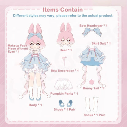 Moon Jumping Time Bunny Series 1/12 Action Figure BJD Blind Box