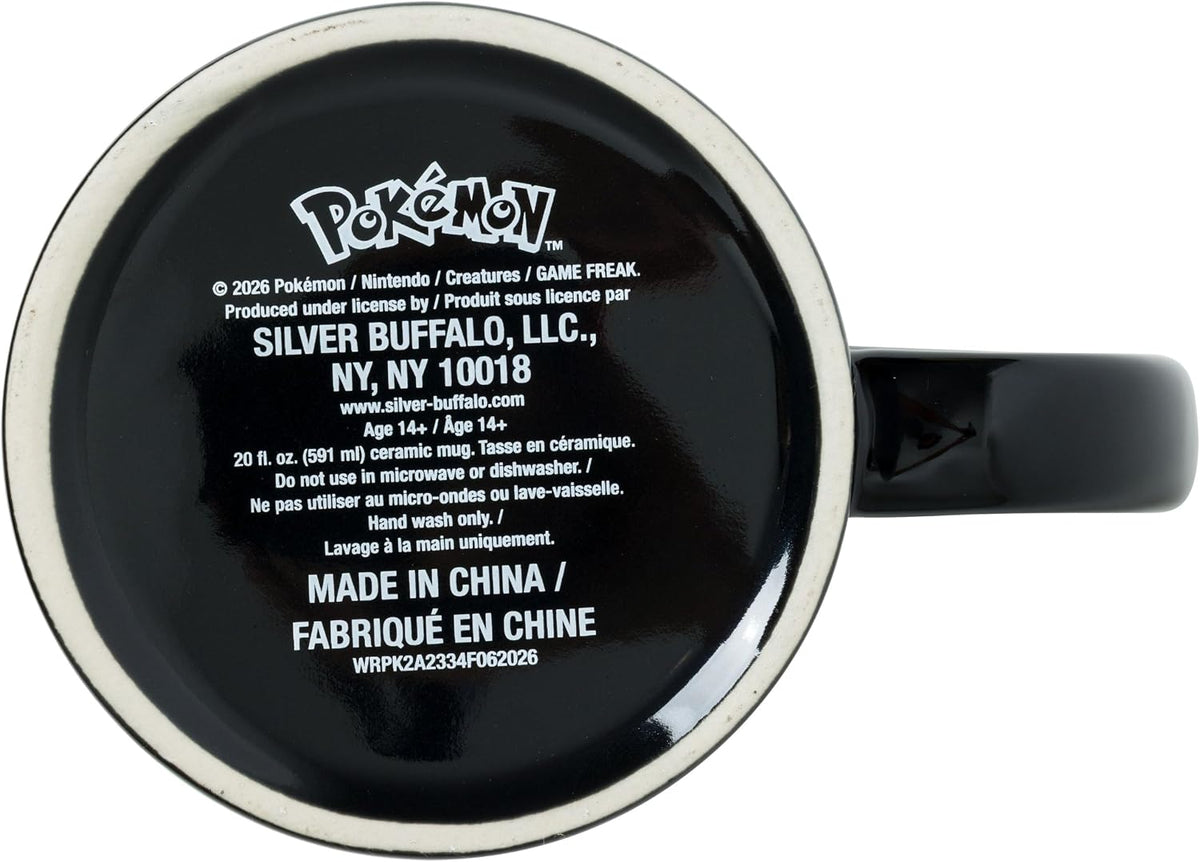 Pokemon Ghost Type Floral Badge Foil 20oz Ceramic Mug