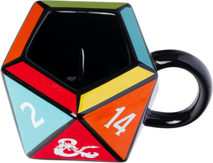 Dungeons & Dragons D20 Die Ceramic 3D Sculpted Mug