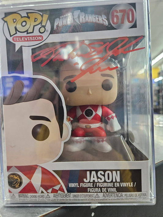 Funko Pop! Red Power Ranger Jason Signed by Sustin St John