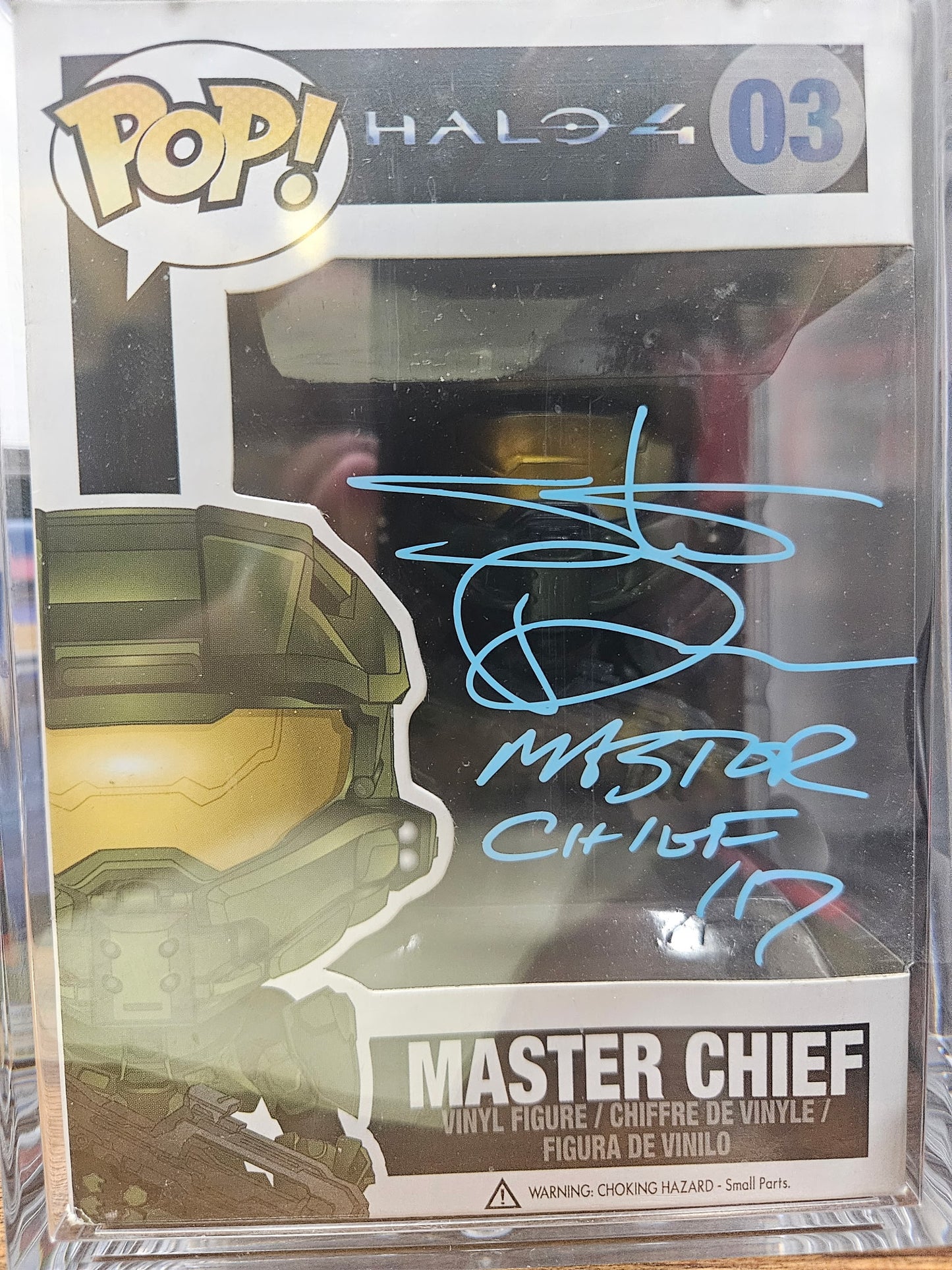 Pop! Halo 4 #3 Master Chief Signed By Steve Downes