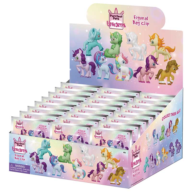 Unicorns 3D Foam Bag Clip, Series 1 - Pack