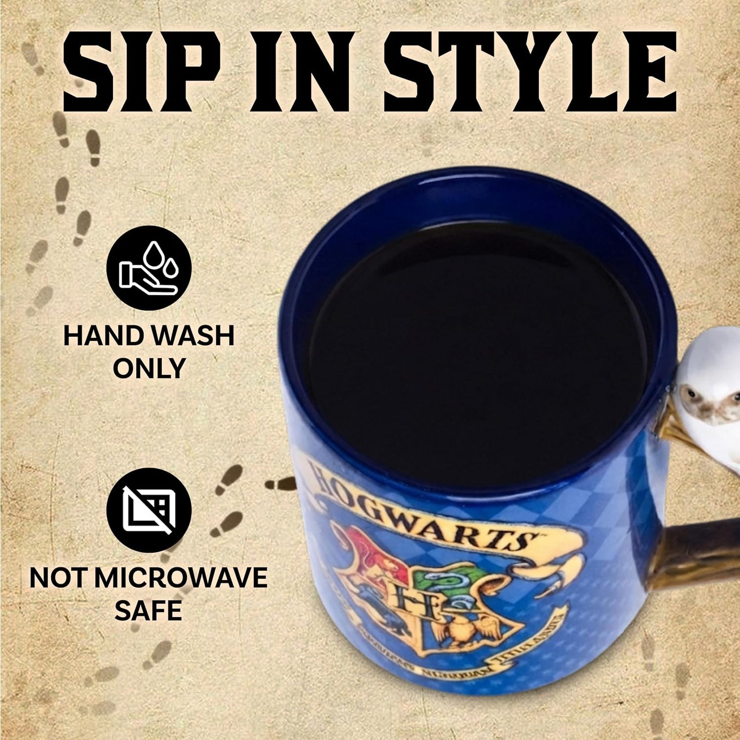 Harry Potter Hogwarts 20oz Shaped Handle Ceramic Mug