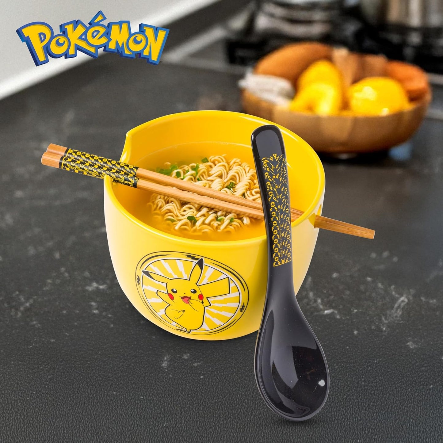 Pokémon 20oz Ramen Bowl with Chopsticks and Spoon
