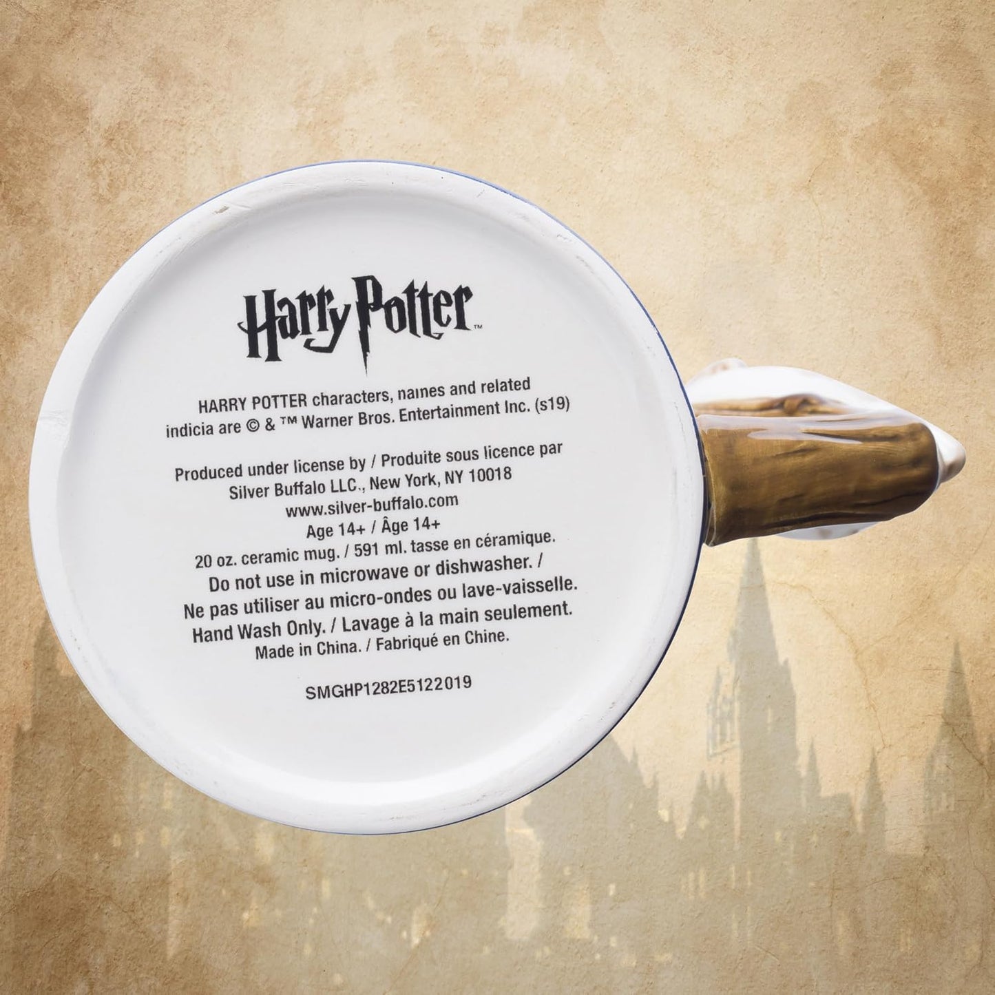 Harry Potter Hogwarts 20oz Shaped Handle Ceramic Mug