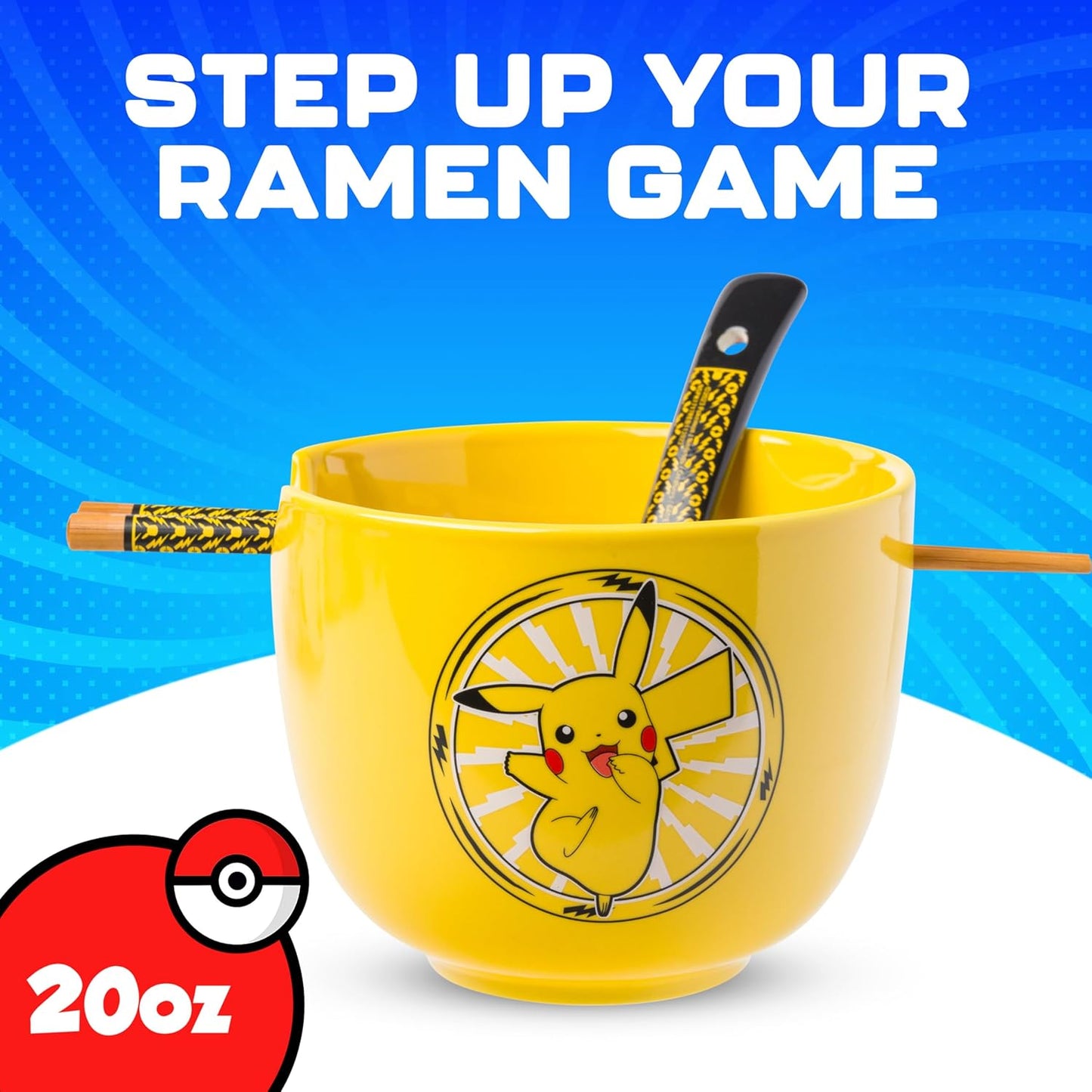Pokémon 20oz Ramen Bowl with Chopsticks and Spoon