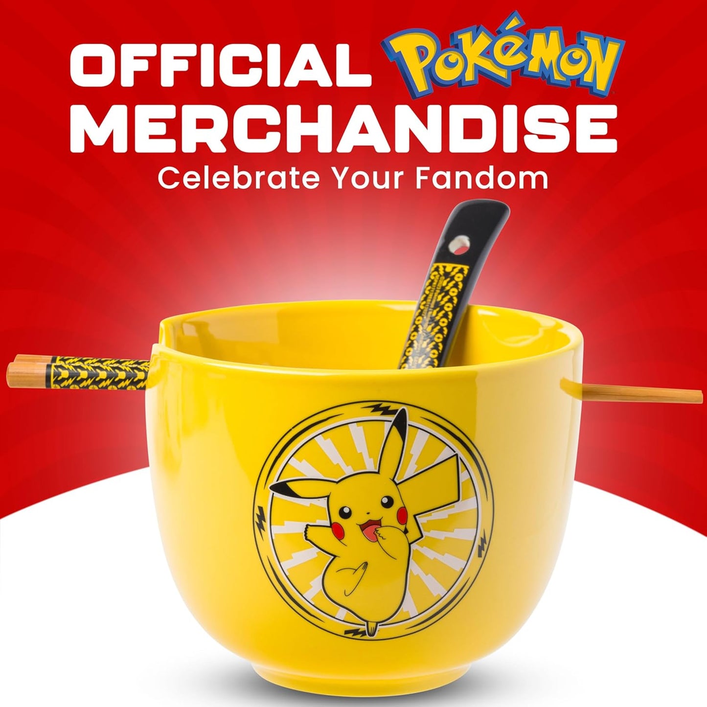 Pokémon 20oz Ramen Bowl with Chopsticks and Spoon