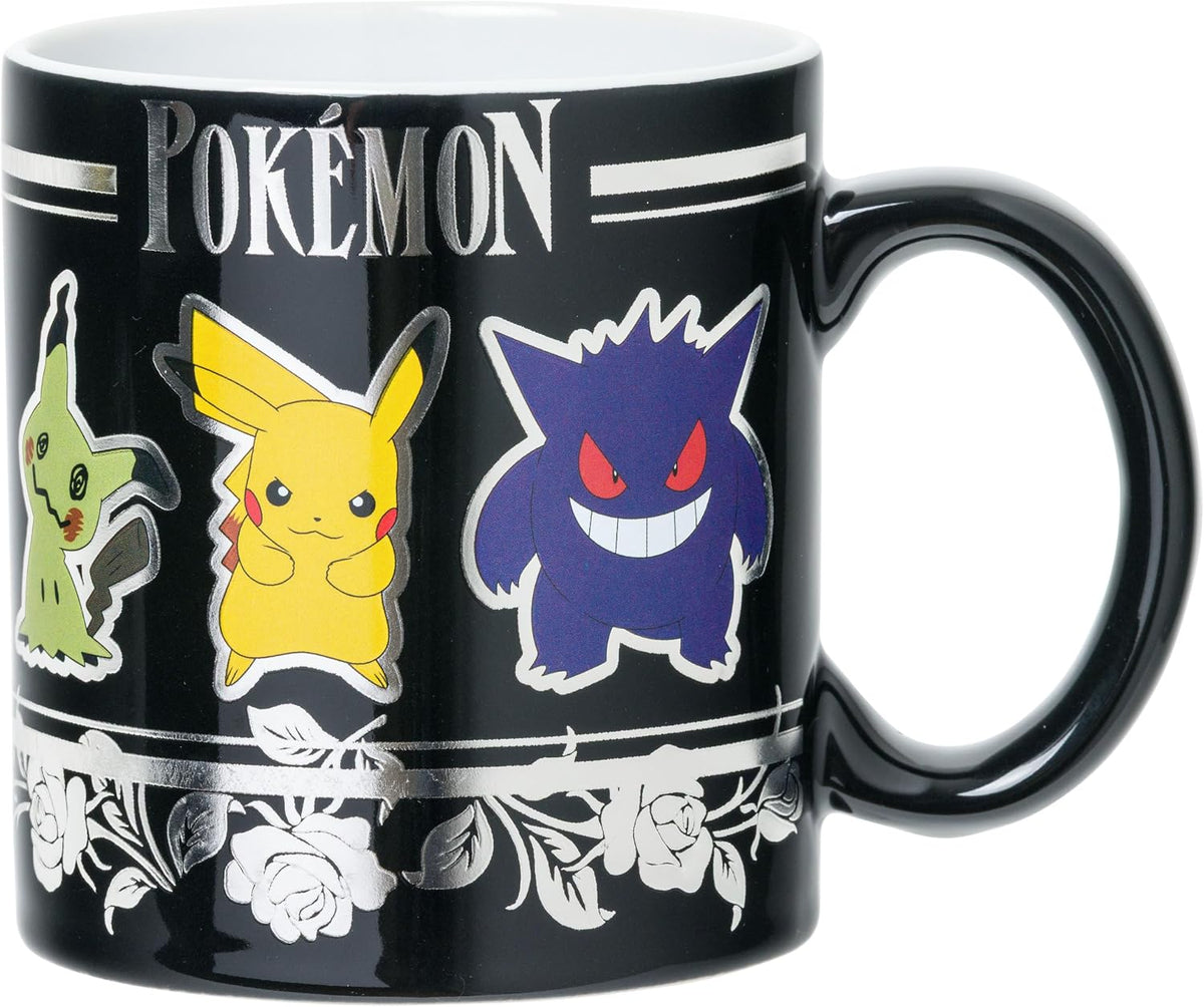 Pokemon Ghost Type Floral Badge Foil 20oz Ceramic Mug