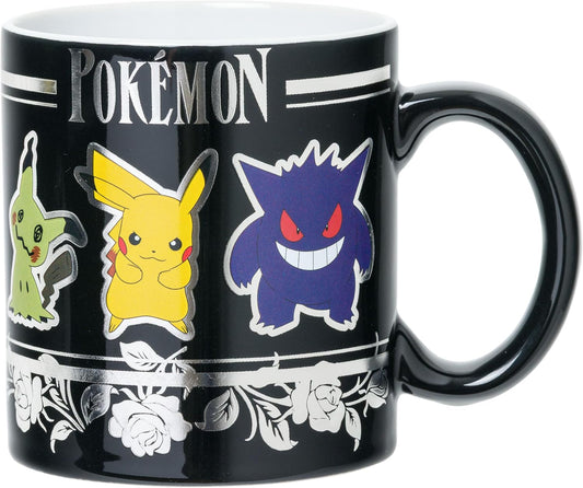 Pokemon Ghost Type Floral Badge Foil 20oz Ceramic Mug