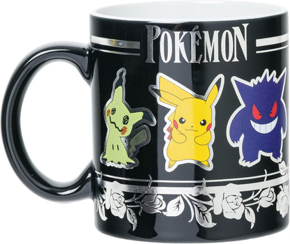 Pokemon Ghost Type Floral Badge Foil 20oz Ceramic Mug