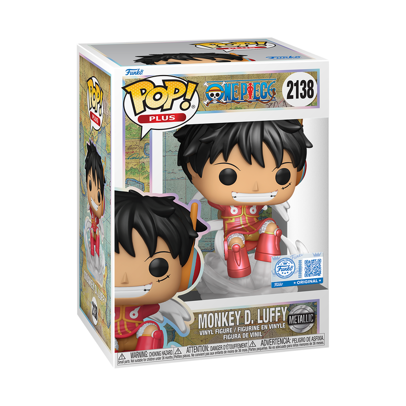 Funko Pop! PLUS: Animation: One Piece: Monkey D. Luffy #2138 - Metallic - Exclusive