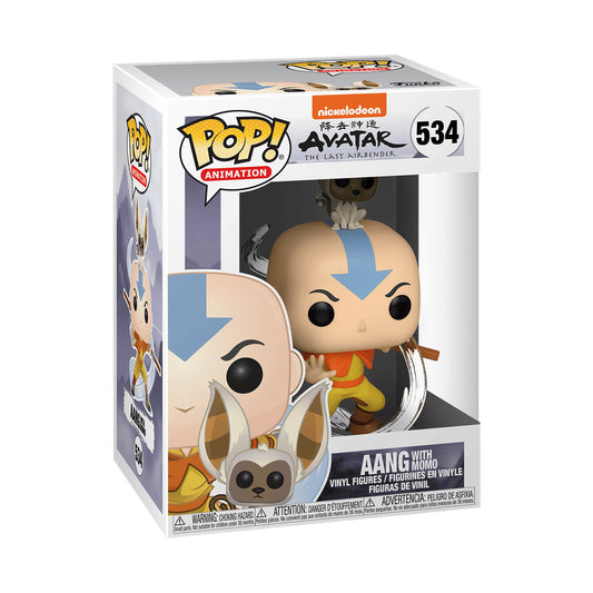 Funko Pop! Animation: Avatar the Last Airbend Aang with Momo #534