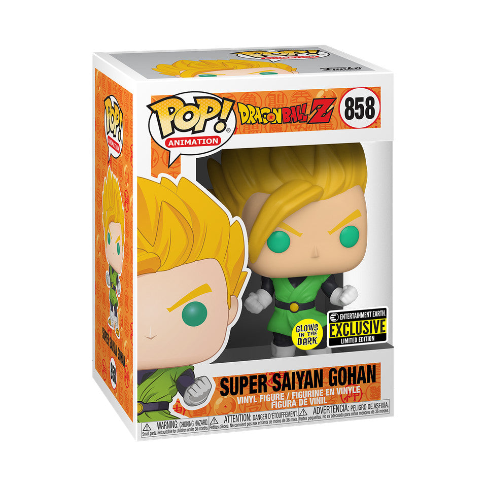 Funko Pop: Animation: Dragon Ball Z - Super Saiyan Gohan #858 EE Exclusive Glow in Dark