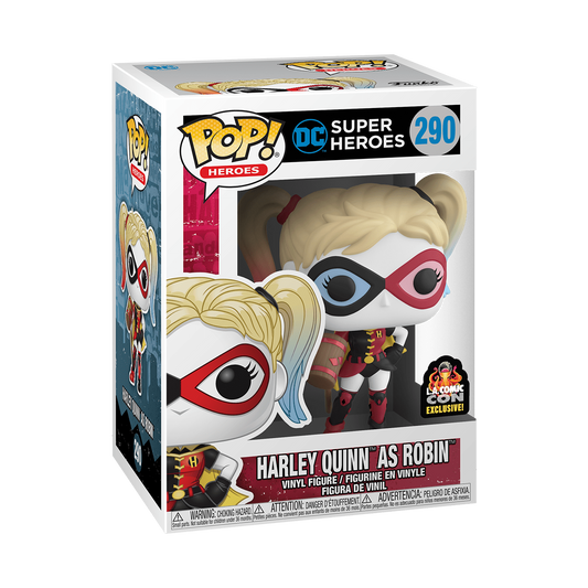 Funko Pop! Heroes: Super Heroes: Harley Quinn as Robin #290 LA Comic Con Exclusive