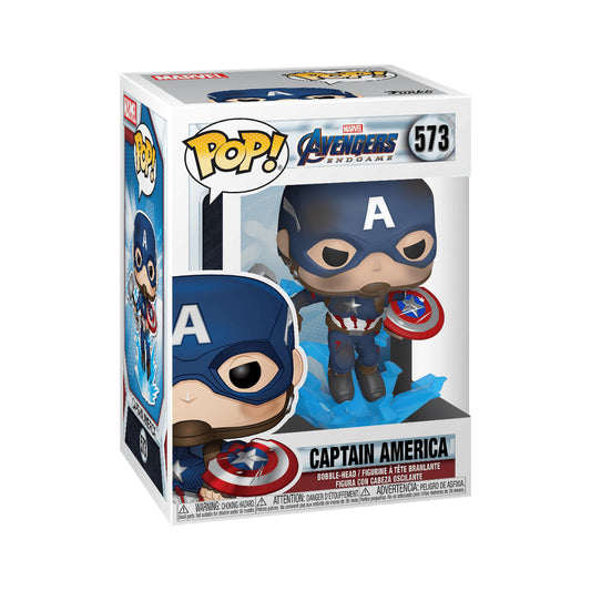Funko Pop! Marvel Endgame: Cap America w/ Broken Shield & Mjolnir #573