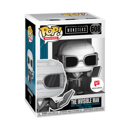 Funko Pop! Movies: Universal Studios Monsters - (B&W) The Invisible Man #608 Walgreen Exclusive