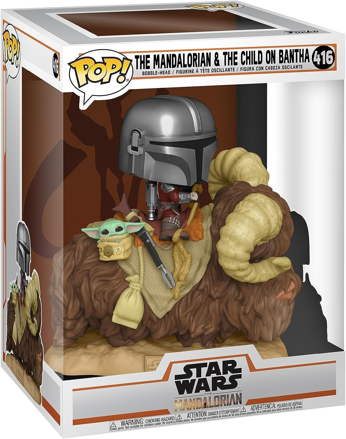 Funko Pop! 6" Mandalorian & The Child on Bantha #416