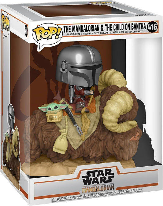 Funko Pop! 6" Mandalorian & The Child on Bantha #416