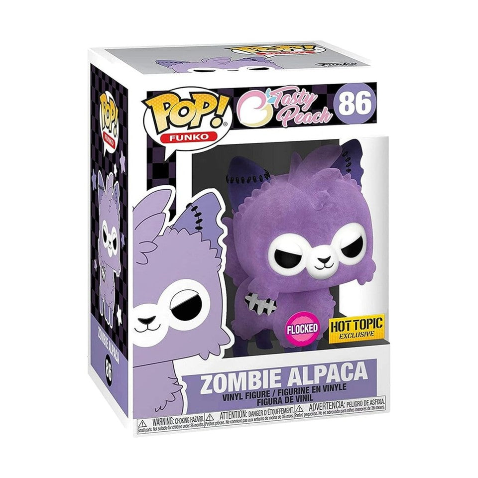 Funko Pop! Funko: Tasty Peach: Zombie Alpaca #86 - Flocked - Hot Topic Exclusive