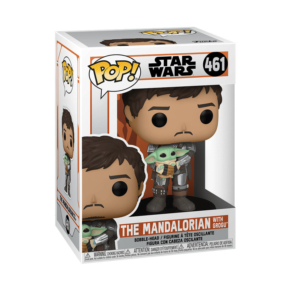 Funko Pop! Star Wars: Mandalorian Mando Holding Child Vinyl Figure #461